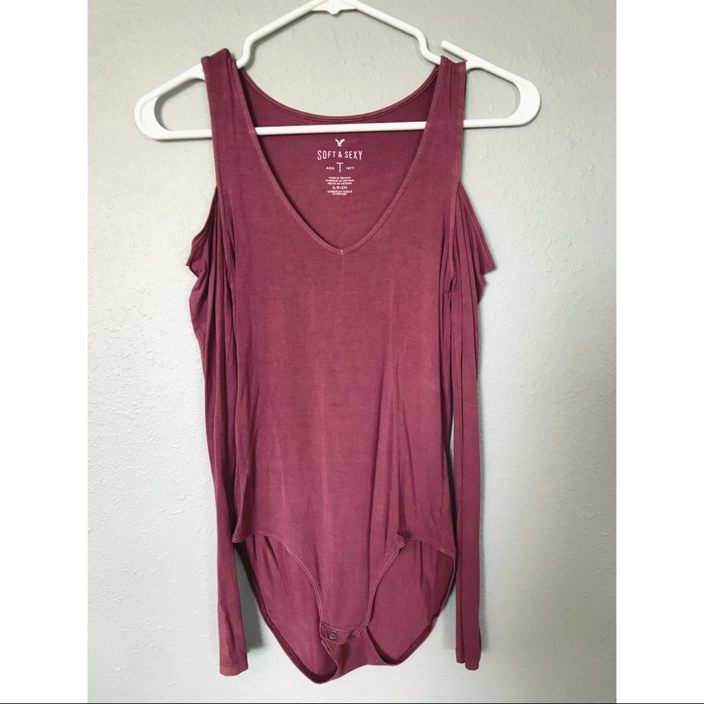 AE Long Sleeve Shoulder Cutout Bodysuit